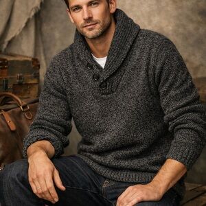 J. Crew Men's Dark Gray Turtleneck Sweater